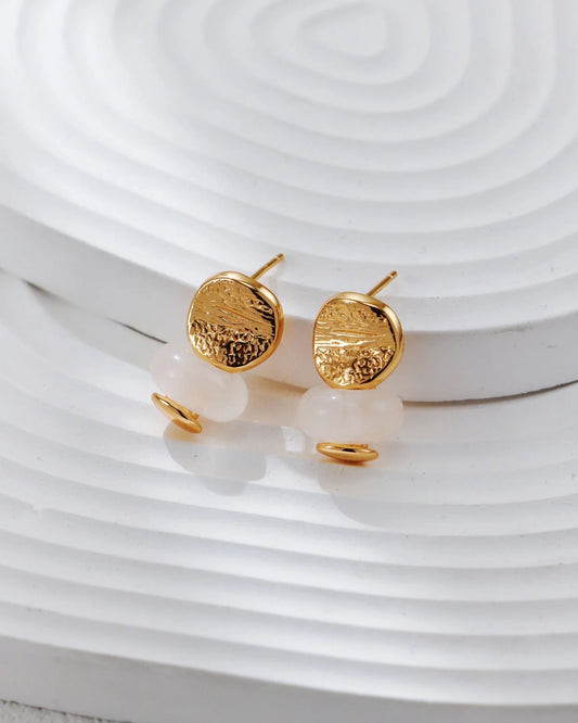 クリスタルアゲートオービットイヤリング