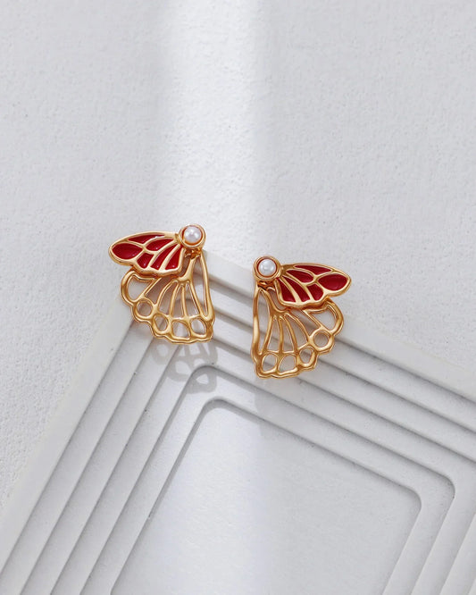 クリムゾンバタフライイヤリング